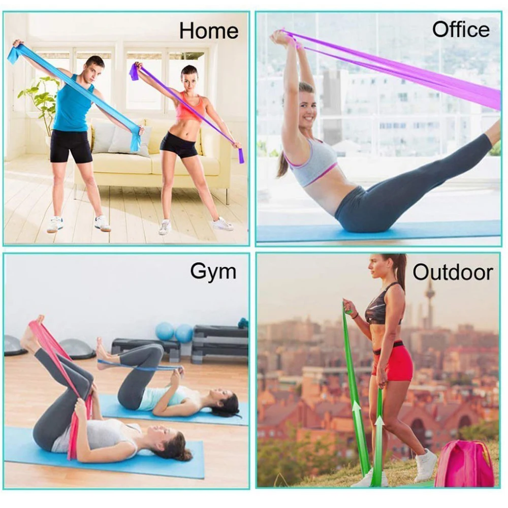 Fitness Resistance Band Fitness Accessories Elastic Yoga Resistance Bands Natural Latex Gym Fitness Crossfit Loop Bodybulding Exercise Workout Training Equipment
