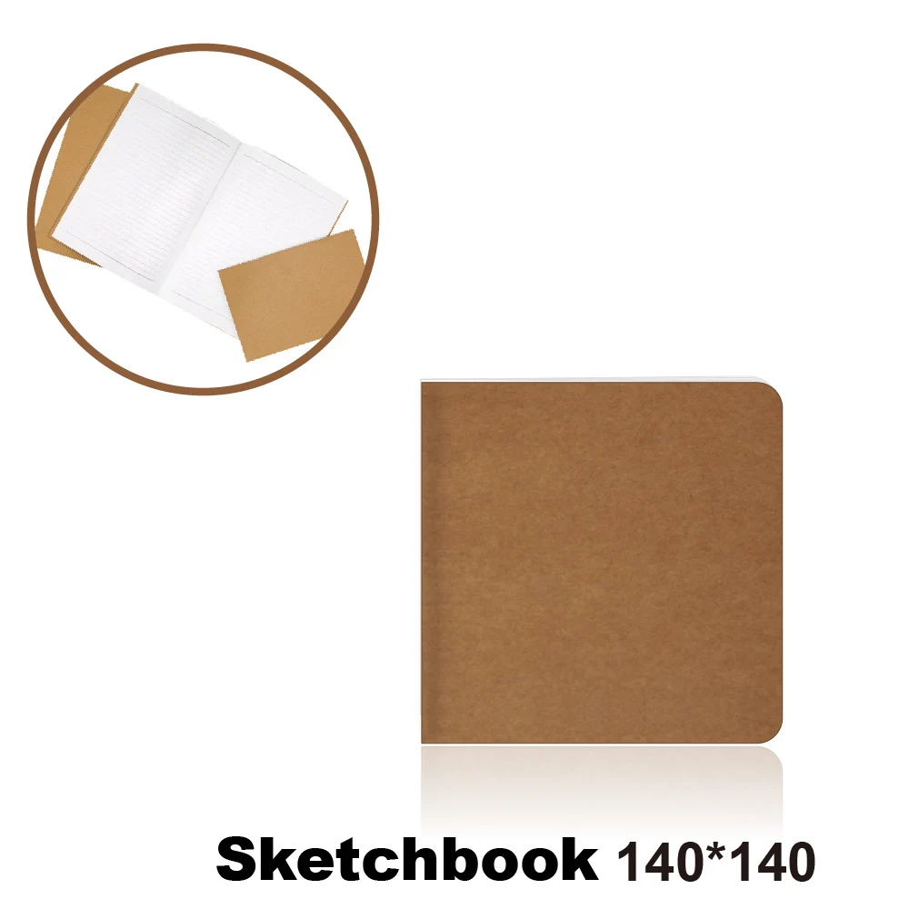 

140*140 Cowhide Paper Sketchbook Bullet Journal Cute Notebook Paper Weekly Planner Accessories Stationery Diary Agenda Travel