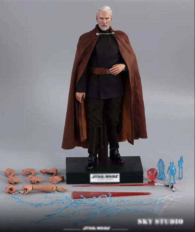 Hot Toys Star Wars AOTC Count Dooku MMS496 Tall Black Boots loose 1/6th scale 