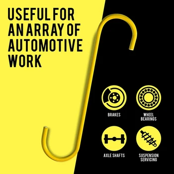 

Brake Caliper Hooks/Brake Caliper Hangers (Set of 2) - Excellent Hook/Hanger for Automotive Tool Use Yellow