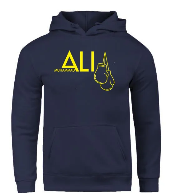 Толстовка с капюшоном Muhammad Ali Cassius Clay Crewneck The Greatest Boxings Legend разных цветов - Цвет: Тёмно-синий