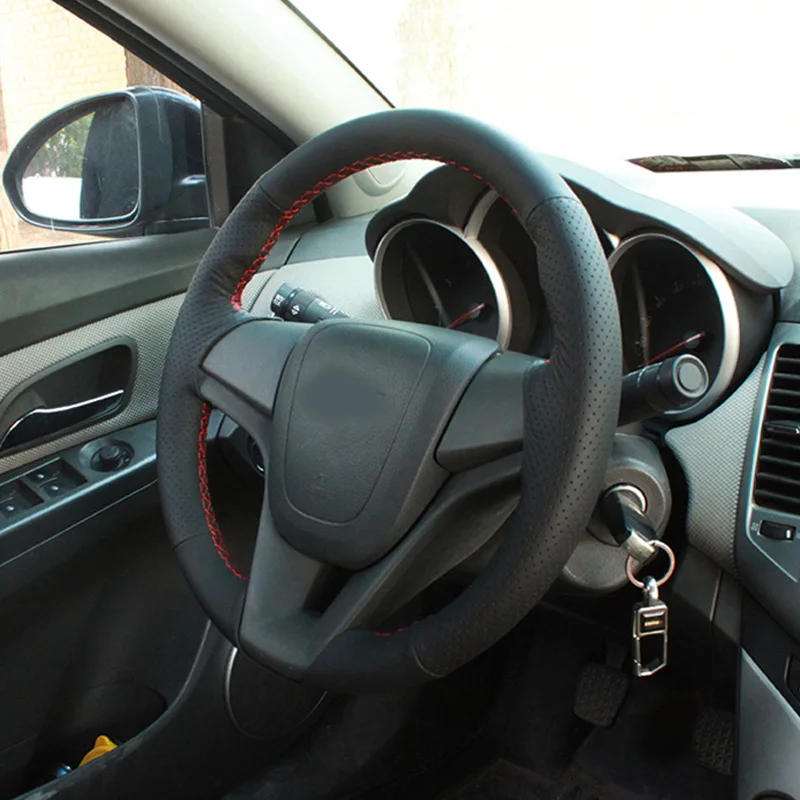 Автомобильные аксессуары Sew из натуральной кожи чехол на руль для Chevrolet крутой хэтчбек седан 2009