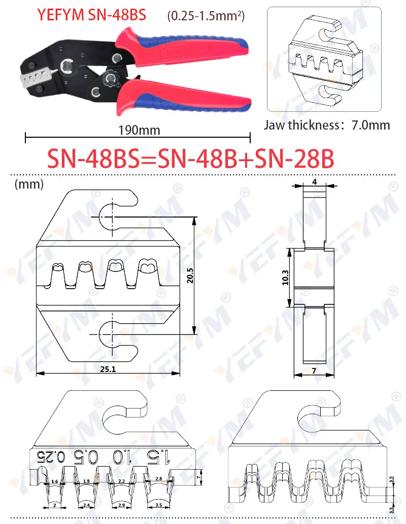 Alicate de friso rápido SN-48BSX da substituição