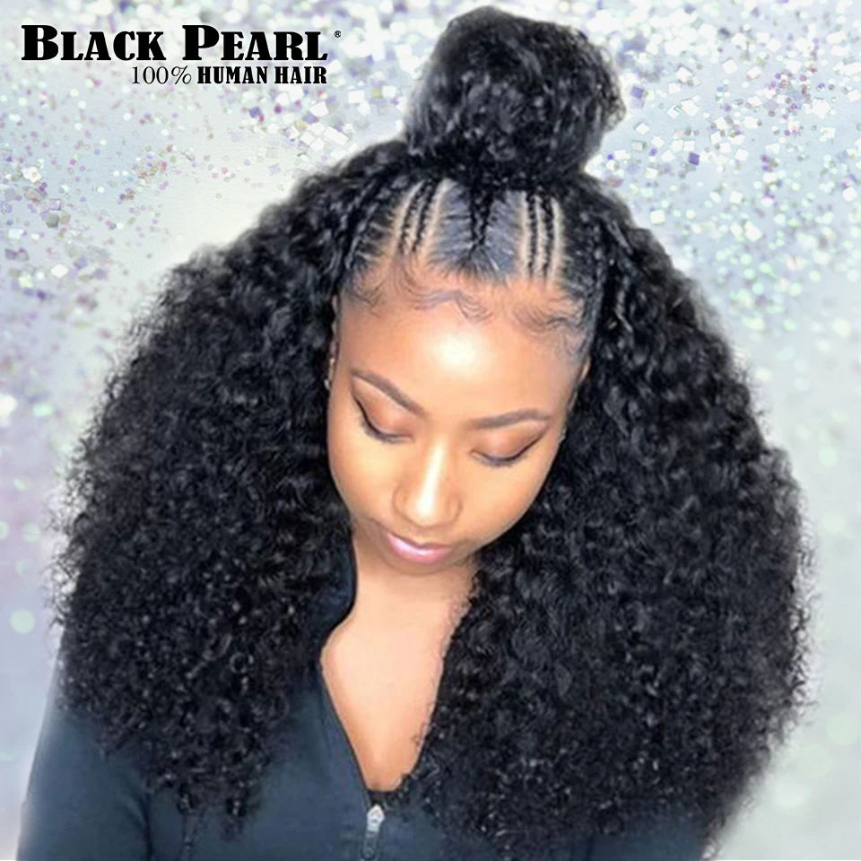 Вьющиеся передние парики из человеческих волос Jerry с детскими волосами