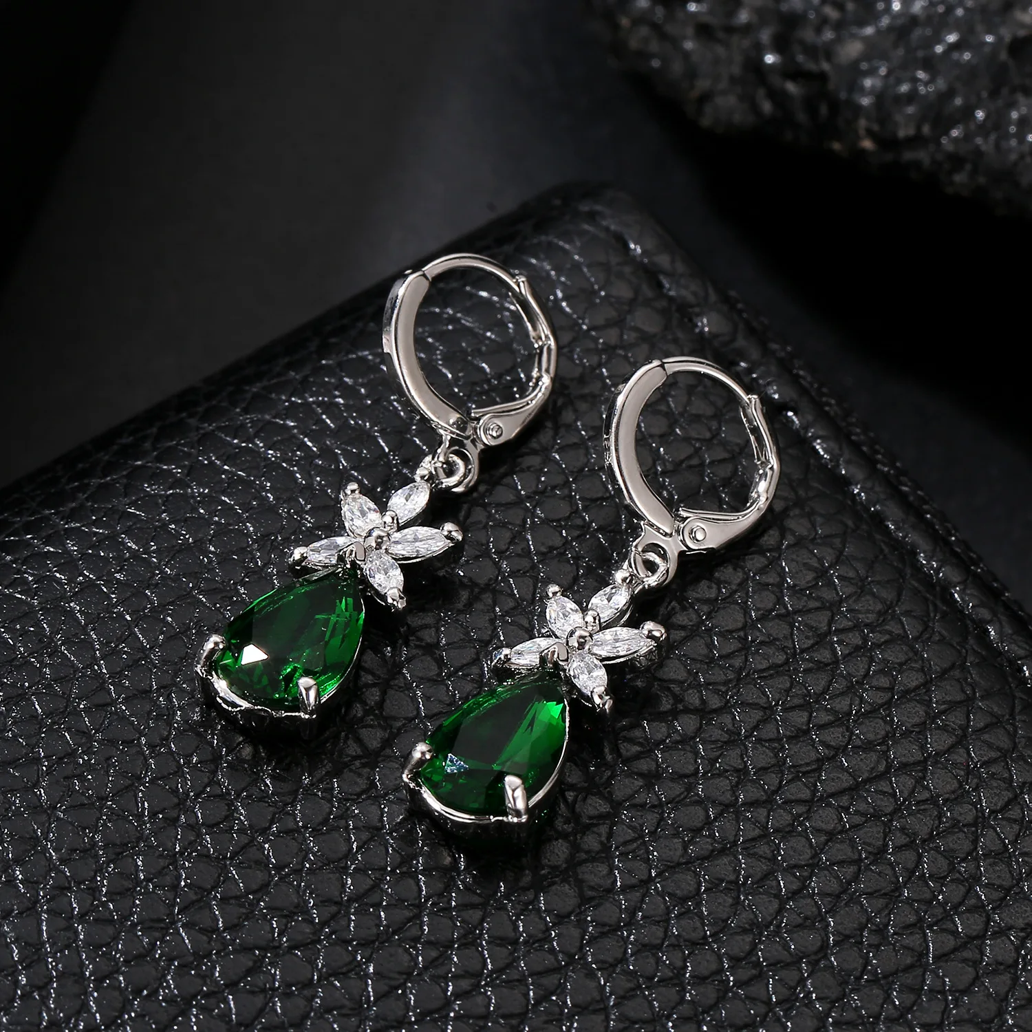 Circle Earring Drop water Earrings Fashion Shining cubic Zircon high quality gold filled hoop earrings for women Anti-alle