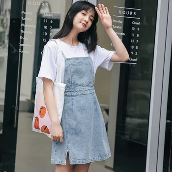 

Brief Women dress Spring Cute Suspenders Belt Dresses Blue 66122020