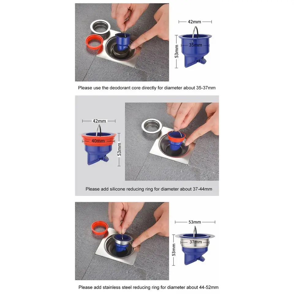 Clapet Anti-odeur Pour Bonde De Sol De Douche - 3,9x1,8 Cm - Inox - Zaplyte