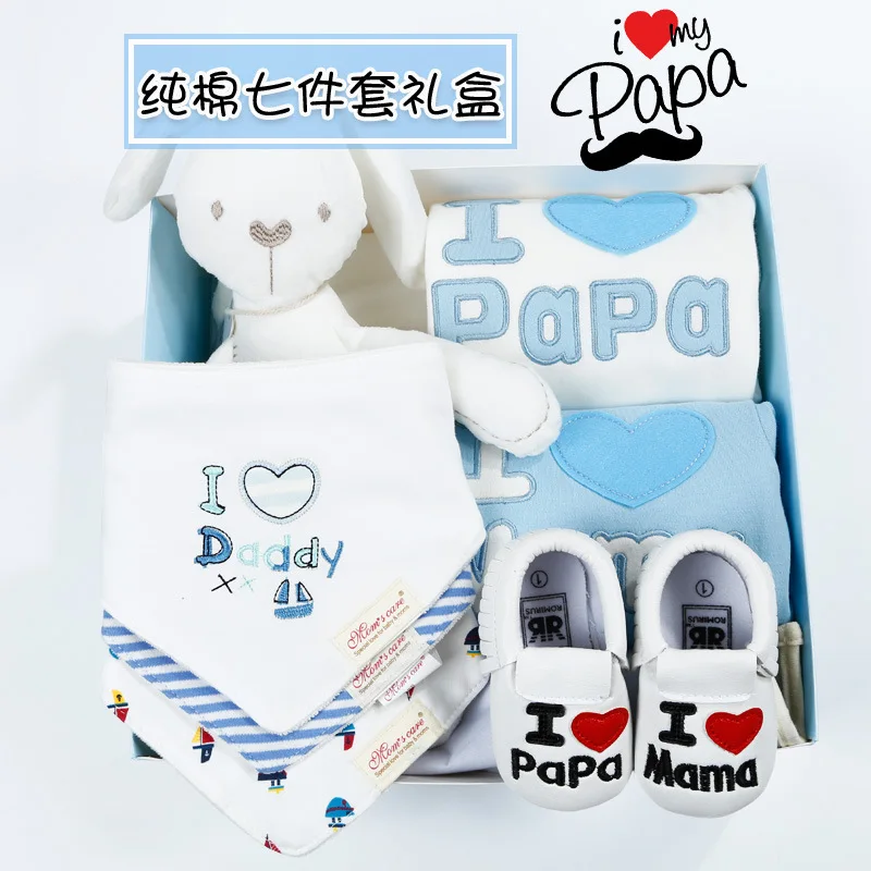 Одежда для малышей ropa bebe, Одежда для новорожденных девочек, комбинезон для маленьких мальчиков, Детский комбинезон+ Первые ходунки+ нагрудники+ кукла-кролик, комплекты, Подарочная коробка для малышей