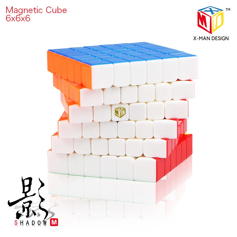Magnetic-Stickerless Mofangge Shadow M Магнитный куб 6x6x6 Cubo Magico 6x6x6 ShadowM speed Профессиональный пазл обычный и магнитный 6x6 волшебный куб - Цвет: Magnetic-Stickerless
