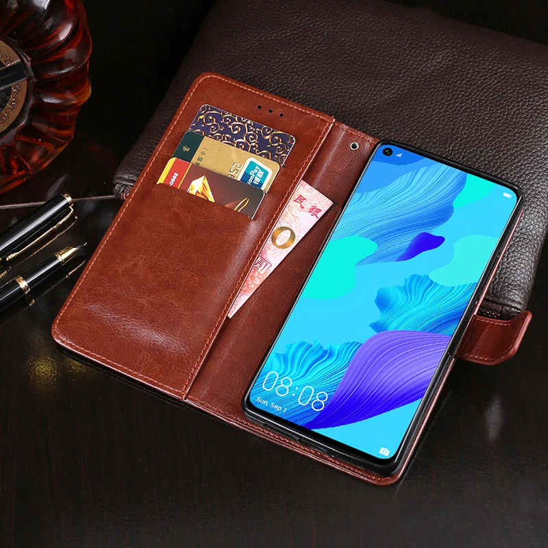 Чехол для huawei Nova 5 T, роскошный чехол-книжка, чехлы для телефона, Сумки Crazy Horse, кожаный чехол-кошелек для huawei Nova5T, чехол 6,26 дюйма