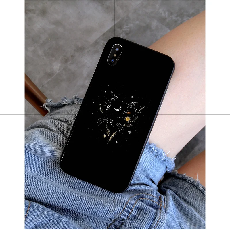 Babaite Witch and cat Customer высококачественный чехол для телефона Apple iPhone 11 pro max 7 6S Plus X XS MAX 5 5S SE XR - Цвет: A5