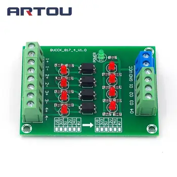 

24V to 5V 4 Channel Optocoupler Isolation Board Isolated Module PLC Signal Level Voltage Converter Board 4 Bit