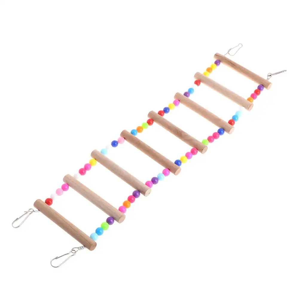 8 Ladders Птицы домашние животные лестницы для попугаев альпинистская Игрушка Висячие красочные шары с натуральным деревом гамак для птицы палатка птица игрушка - Цвет: 8 Ladders