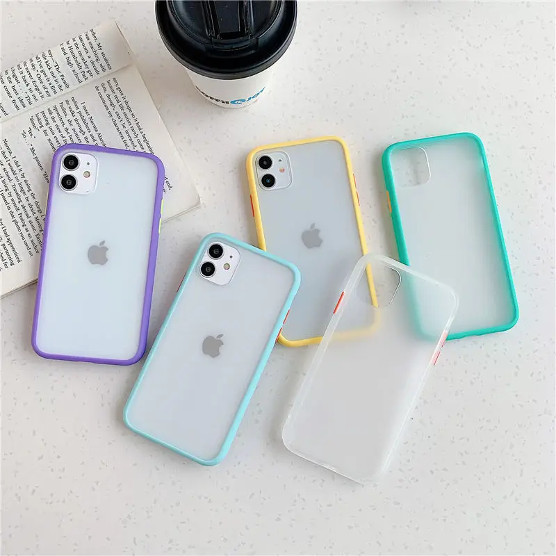 phone cases for iphone 8 For iPhone XR Case Matte Bumper Phone Case For iPhone 12 11 Pro Max XR XS Max 6S 8 7 Plus Shockproof TPU Silicone Clear Cover case iphone 6
