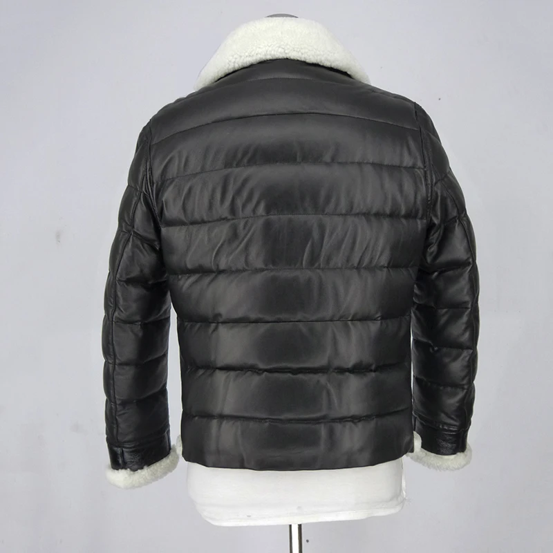 Новинка 2019 зимнее модное мужское пальто на утином пуху Мужская теплая Толстая