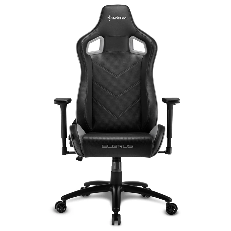 Игровое кресло Sharkoon Elbrus 2 компьютерное, до 120 кг, кожа PU/PVC, металл