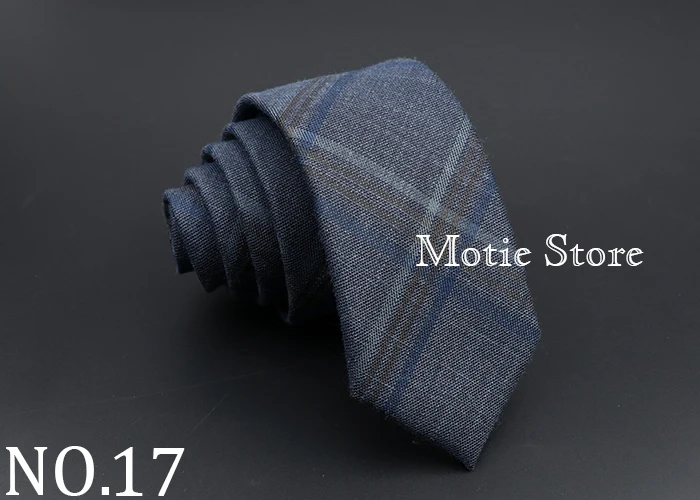 Herren-Krawatten, 6 cm, klassisches Polyester, handgefertigt, schmale Krawatten, gestreift, schmaler Kragen, schmal, schwarz, grau, blau, lässig, karierte Krawatte, Geschenk – Detail 18