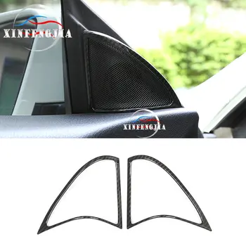 

For Mercedes-Benz CLA Class C117 13-19 2* Carbon Fiber Color Door A-Pillar Speaker Cover Trim