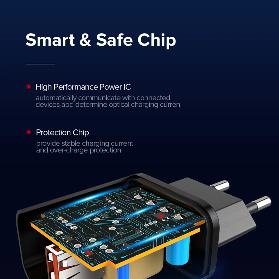 Универсальная Быстрая зарядка Venroii 18 Вт USB 3 0 для iPhone X 8 ЕС США штекер мобильный