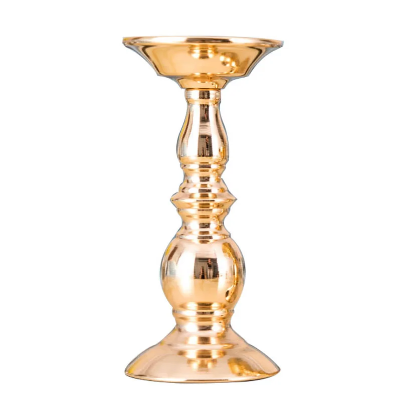10pcs/Lot Table Candle Holder Plating Metal Candlestick Geometric Romantic Candle Holders for Wedding Dinner Decoration ZZT045