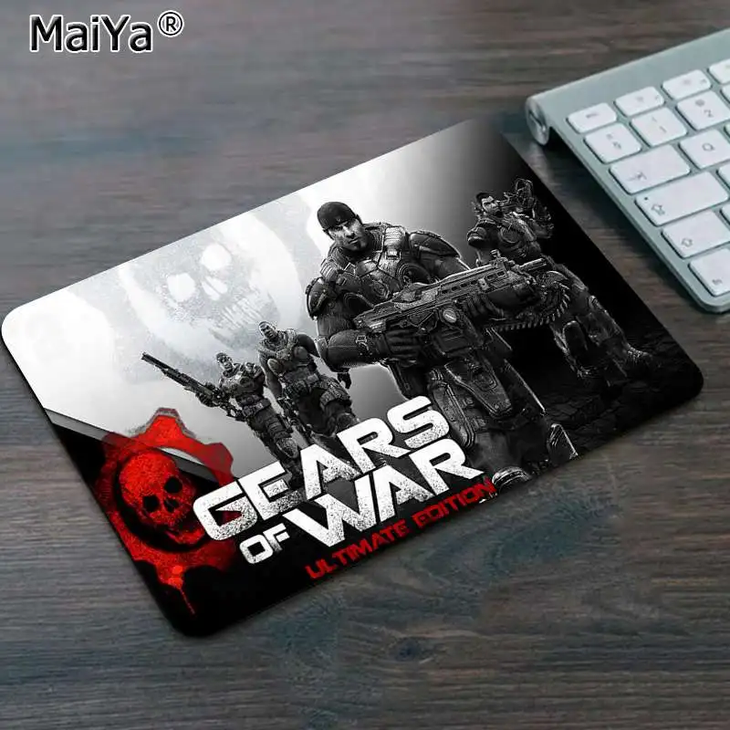Not Lock Edge18x22cm Maiya простой дизайн шестерни war3 логотип Блокировка края коврик для мыши игровой резиновый ПК компьютерный игровой коврик для мыши - Цвет: Not Lock Edge18x22cm
