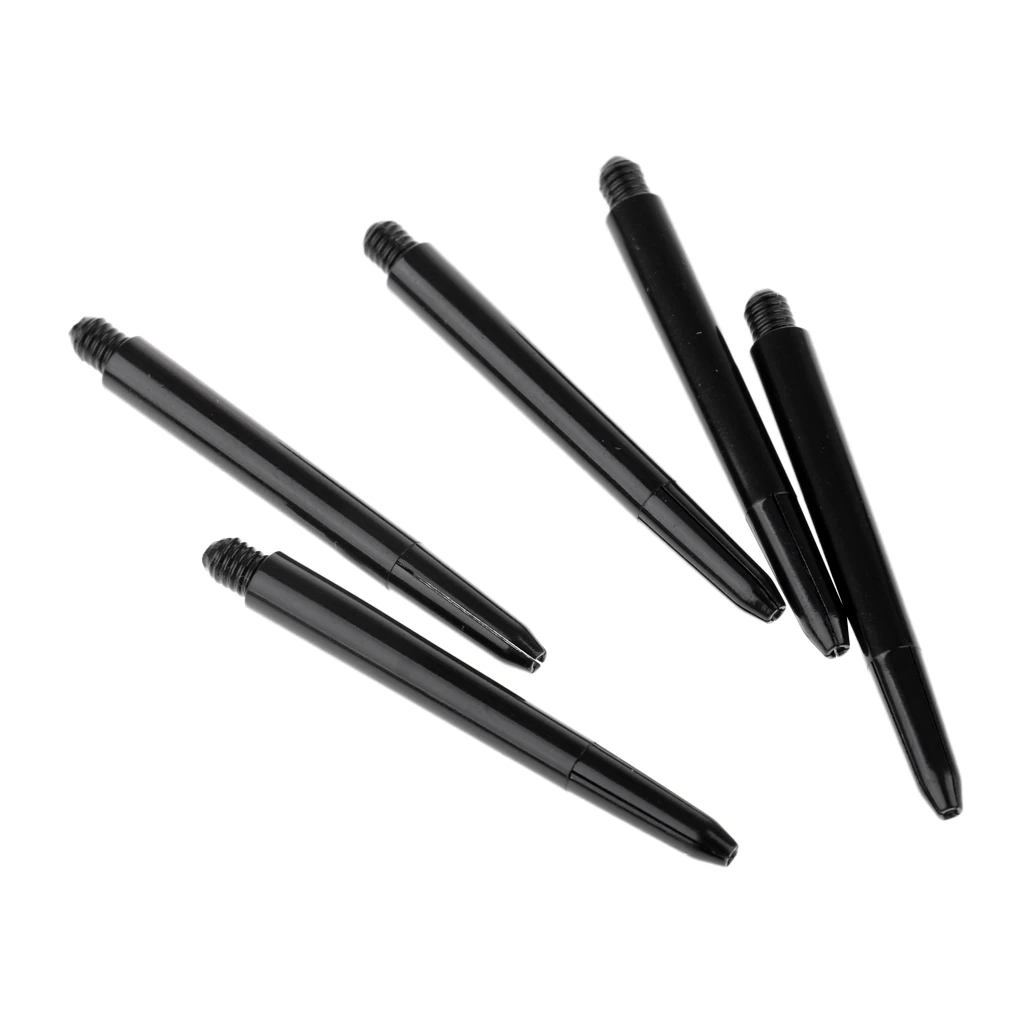 Pack of 60pc portable 52mm Thread Plastic Re-Grooved Dart Stems Shafts Black