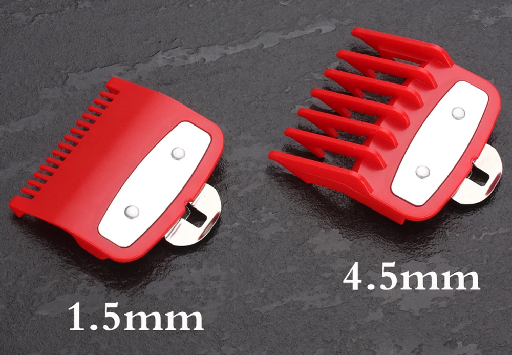 0,5#1,5 набор направляющих гребней 1,5 и 4,5 мм размер красного цвета набор гребней с металлическим держателем для профессионального клипера