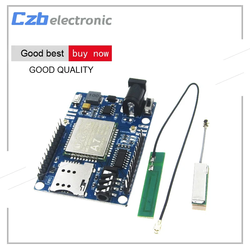 A7 GSM GPRS GPS 3 In 1 Module Shield DC 5-9V STM32 51MCU Support Voice Message