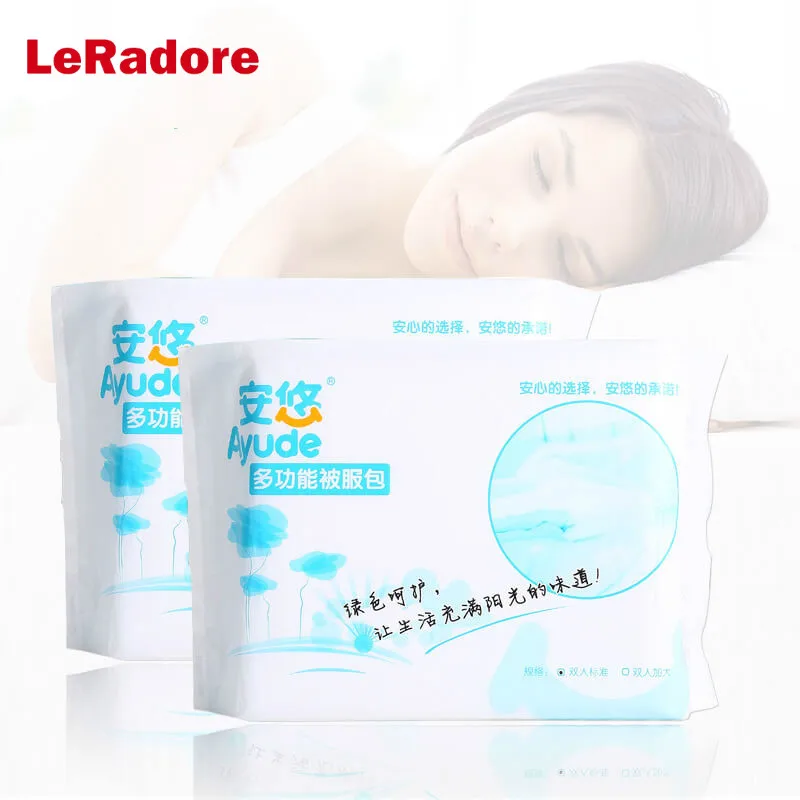 Дорожный одноразовый набор постельного белья из 4 предметов для кровати королевы