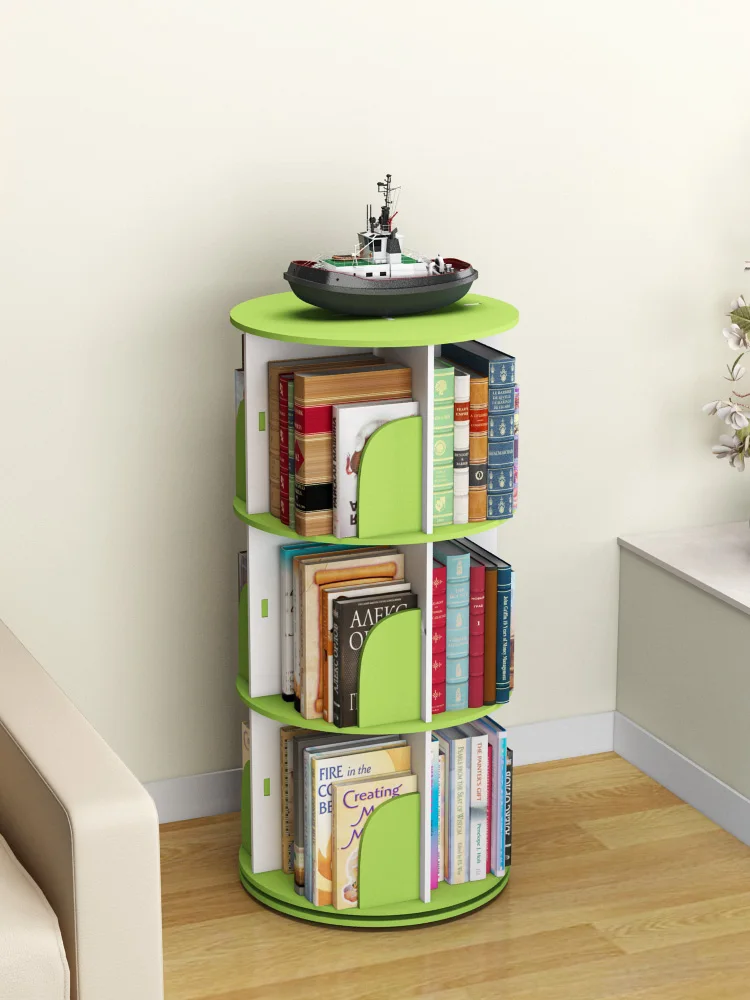 Вращающаяся книжная полка креативный книжный шкаф напольный Домашний Детский