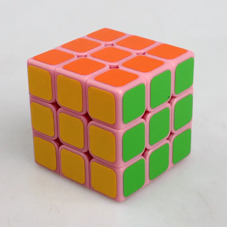 Трехслойный Кубик Рубика розовый Funs3x3x3 57 мм основа 3-Order Magic Cube limited edition