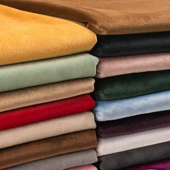 

Wide 155cm Grey Crushed Silk Teal Velvet Sofa Curtains Cloth Upholstery Fabric By the Half Yard Pleuche Couches Material