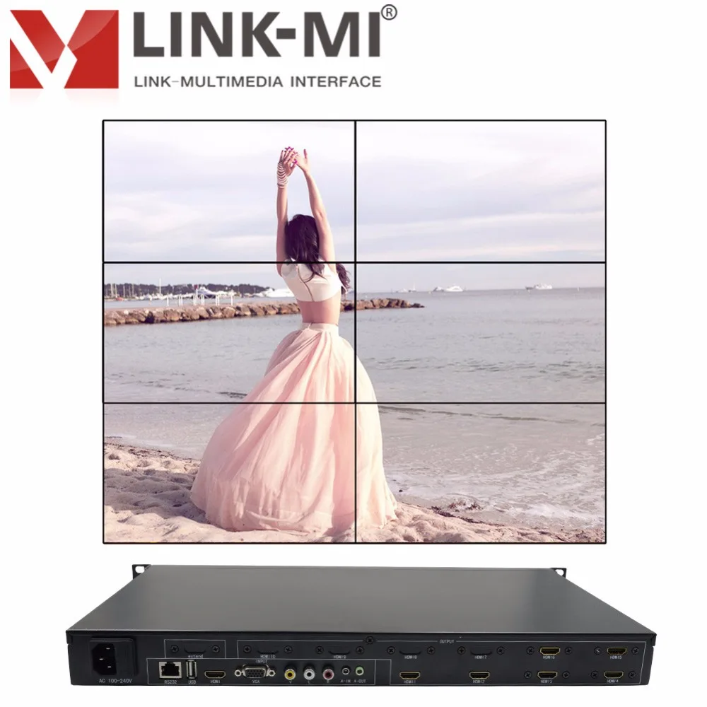 

Link-MI LM-TV06-4K2K Video Wall Controller HDMI Processor 2x3 stitching six image processor screen splicing
