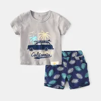 Ensemble T-shirt et short en coton pour bébé garçon, vêtements de sport, loisirs, tout-petit, marque 1