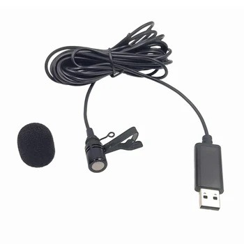 

20pcs USB jack Collar Clip Microphones Computer USB Sound Card Live Broadcasting Microphones 150cm