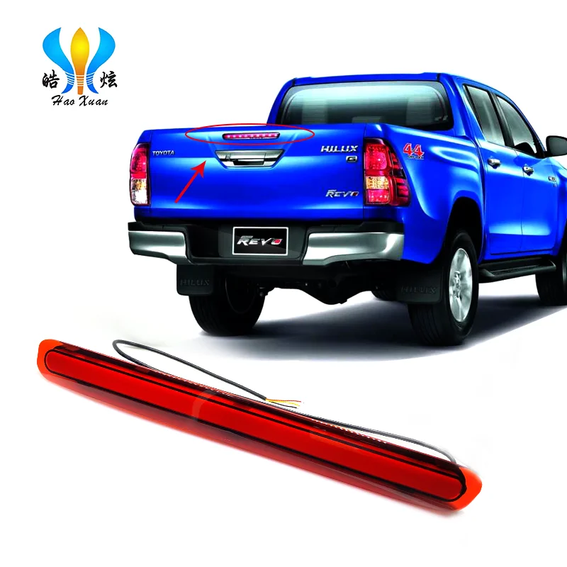 Автомобильный светодиодный Дым Задний стоп сигнал для Toyota Hilux Revo Vigo 2015 2018 Средний