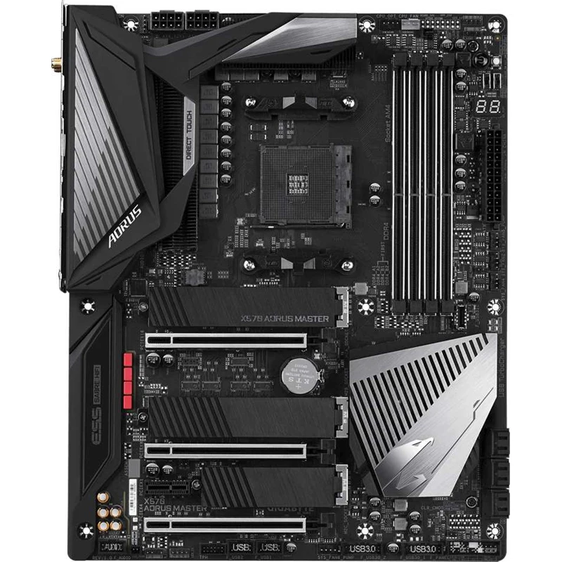 Материнская плата Gigabyte X570 AORUS MASTER Soc-AM4 AMD X570 4xDDR4 ATX AC`97 8ch(7.1) 2xGgE RAID