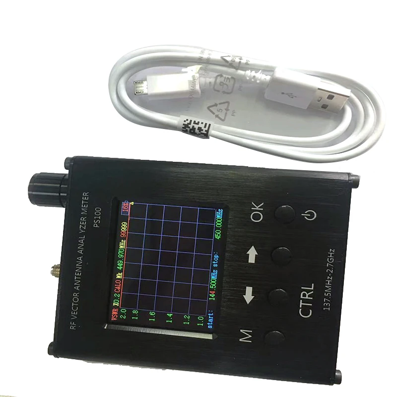 2,4 дюймов TFT PS100 N1201SA UV RF векторное сопротивление ANT КСВ антенна анализатор метр тестер 137,5 МГц-2,7 ГГц