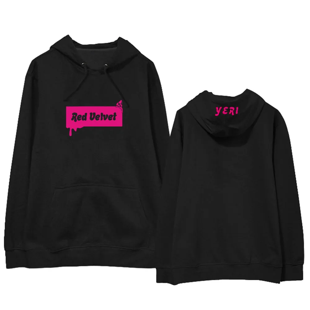 Новинка kpop красная бархатная Толстовка Красная комната с японского концерта окружающая куртка со шляпой Harajuku готические женские толстовки - Цвет: YERI