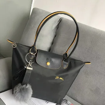 

Leather Package Shoulder Messenger jiao zi bao Mass Folding Hand Bag Waterproof Nylon Bag