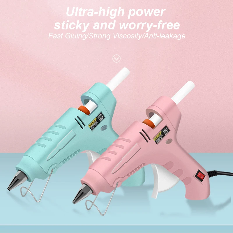 20W Hot Melt Glue Gun With 7mm Glue Sticks Mini Industrial Guns Heat Temperature Thermo Electric DIY Repair Tool Manual Glue Gun 2