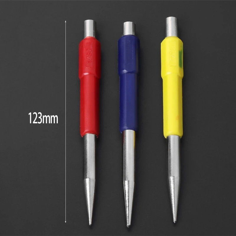 3 шт 1/3"-3/32" Центр ударов с резиновой ручкой позиционирования долото Марка Отверстие