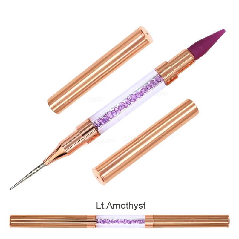 1set/lot quality Crystal Pen picking up Rhinestones Gems Sticky Wax Pencil DIY Tools for Nail art Cloth Diamond Picker Painting 