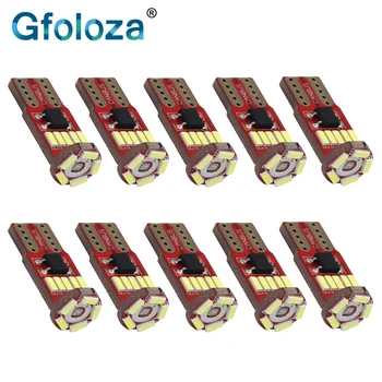 

Gfoloza 10Pcs W5W LED 168 194 T10 4014 15-SMD Bulbs For Car Interior Lights Trunk/Door/Side Marker Lamp Canbus White 6500K 12V