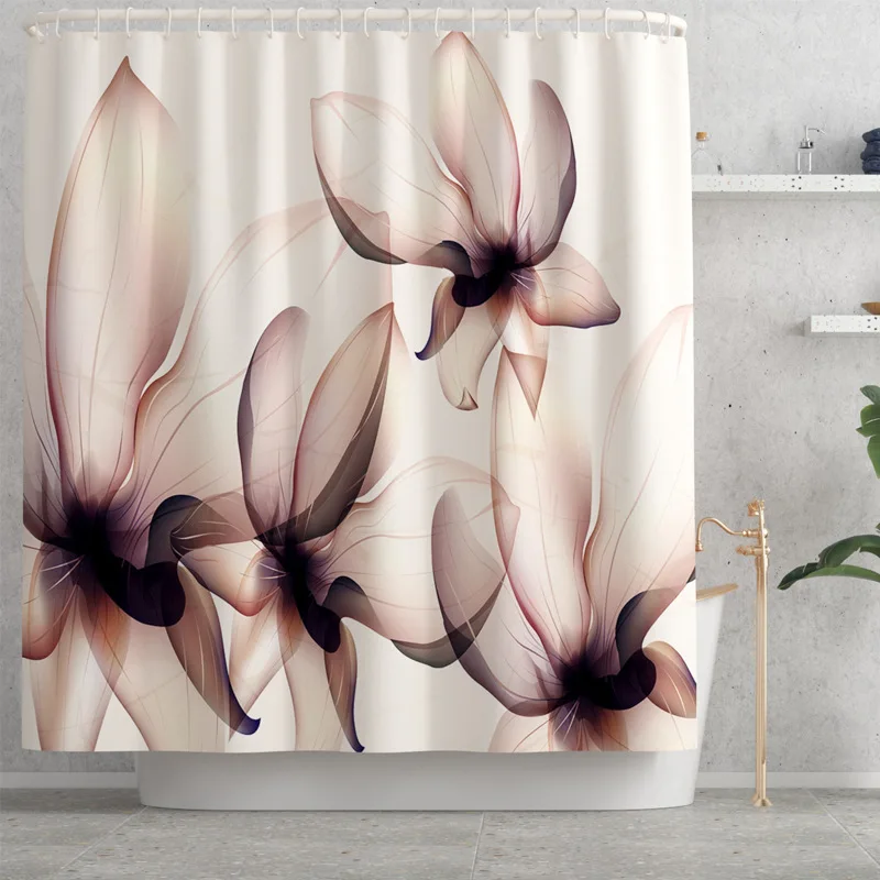 Traditional Style Bathroom Rug Set Bath Mat and Shower Curtain Set Toilet Mat Bathroom Carpet Bathroom Decoration Absorbent Mat