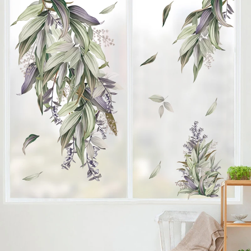 

Printed Leaves Home Bedroom Decoration Classic Wall Sticker Removable Ornament Wall Stickers