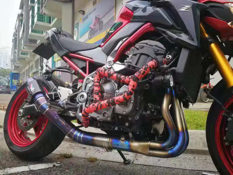 Полная выхлопная система мотоцикла труба для Kawasaki Ninja Z900 Dirt Bike Escape Модифицированная Передняя Соединительная труба выхлопные трубы глушители