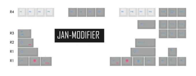 JAN-MODIFIER Hiragana Alpha Keycaps Вишневый профиль PBT краситель сублимированные японские буквы 139 ключи для переключатели Cherry MX механические клавиатуры - Цвет: JAN-MODIFIER