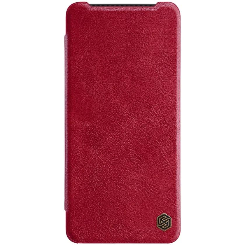 Чехол для OnePlus 7T Pro, флип-чехол Nillkin Qin, винтажный кожаный флип-чехол с отделением для карт, чехол-кошелек для OnePlus 7T, чехлы для телефонов - Цвет: Red