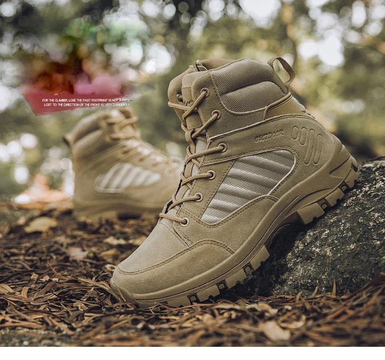 Мужская обувь для участников тактических операций альпинистские ботинки для походов прочный горный туризм Охота обувь Большие размеры военные Полусапоги